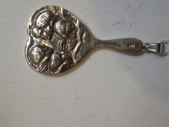 Victorian style Solid Silver Valentine Heart shap… - image 7