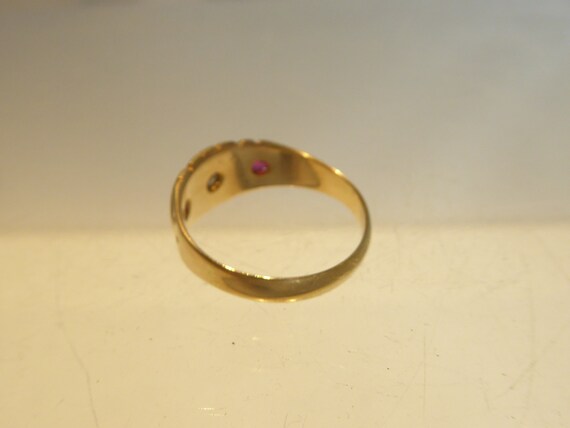 Victorian 18ct Ruby & Diamond Ring - image 7