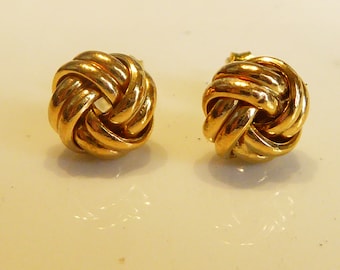 Fine 9ct Gold Knot earrings