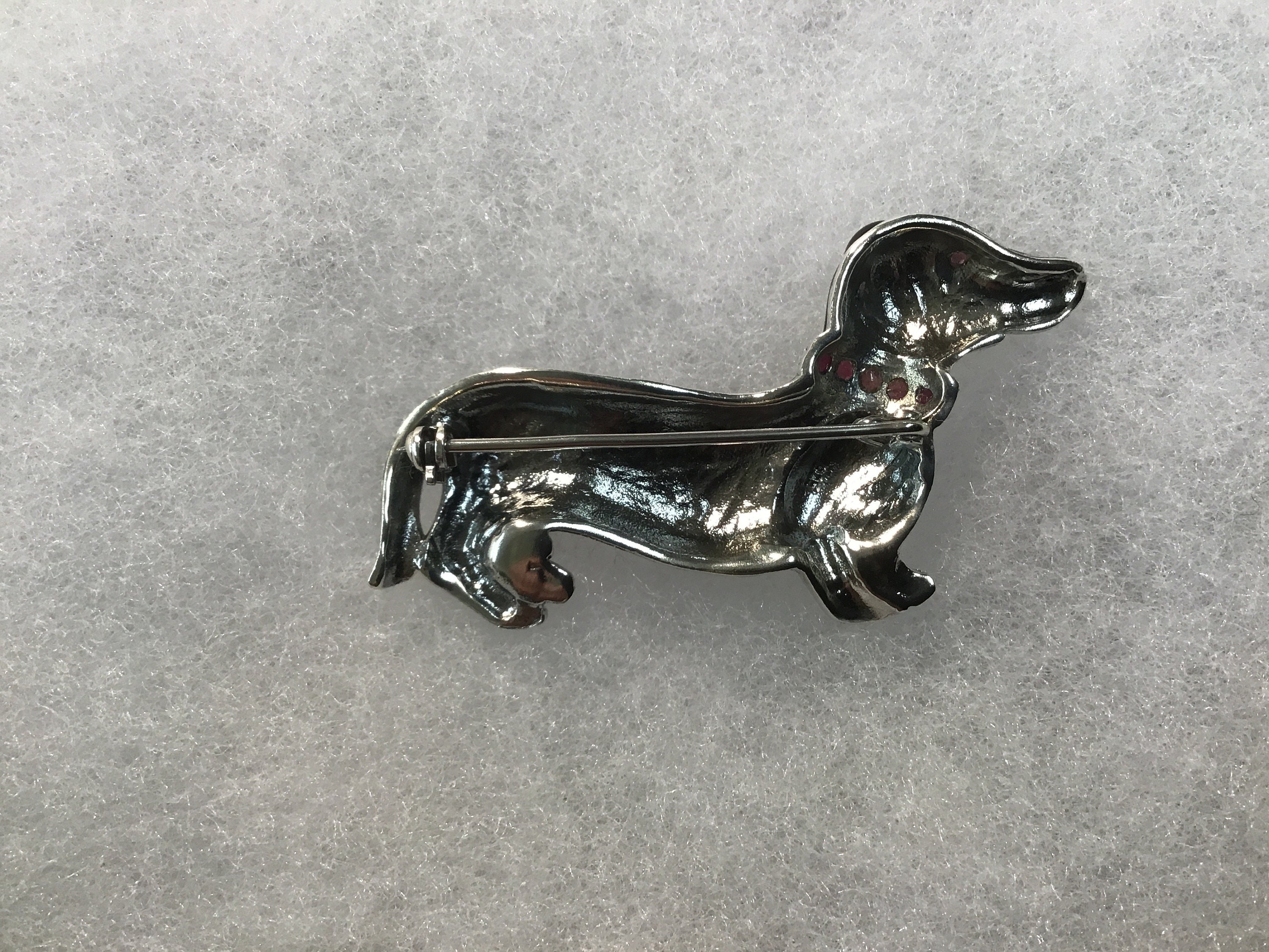 Ancienne Broche En metal argenter Art Déco Nouveau créateur micro
