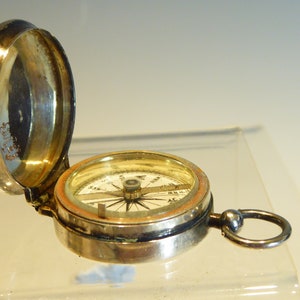 Fine Antique Dated 1867 Asprey Silver Travelling Compass image 1
