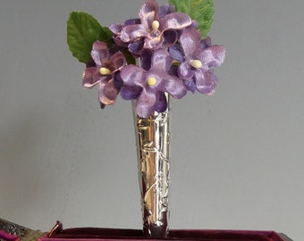 Fine Silver Tussie Mussie Posy Holder Brooch