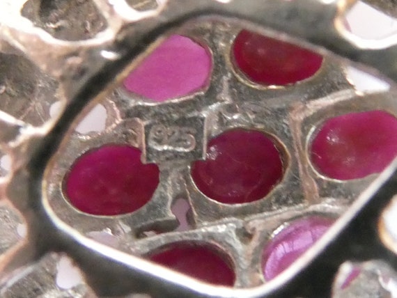 Fine Silver Real Ruby Set Neclace - image 8
