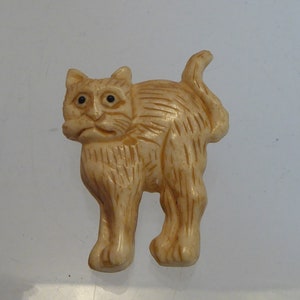 Spilla gatto intagliata a mano carina