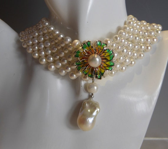 Enamel baroque hotsell pearl