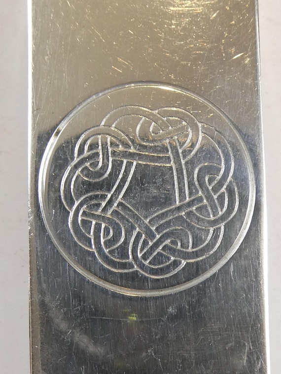 Fine Solid Silver Celtic money Clip - image 5