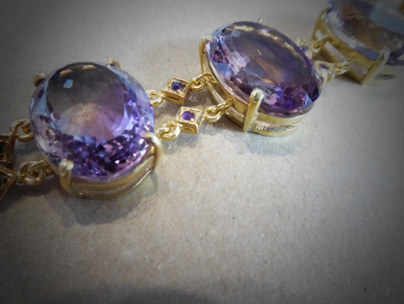 Impressive Fine Solid Silver & Gold Plated Large … - image 2