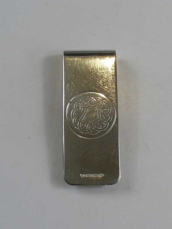 Fine Solid Silver Celtic money Clip - image 2
