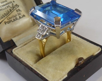 Pierścionek koktajlowy w stylu Art Deco ze srebra próby 925, duży