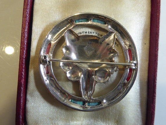 Solid Silver Scottish styled coral & Malachite se… - image 3