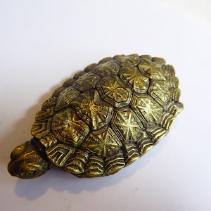 Novelty Brass Vesta Case in Form of a Tortoise