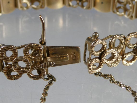 Fine Solid 9ct Gold Opal Bracelet - image 14