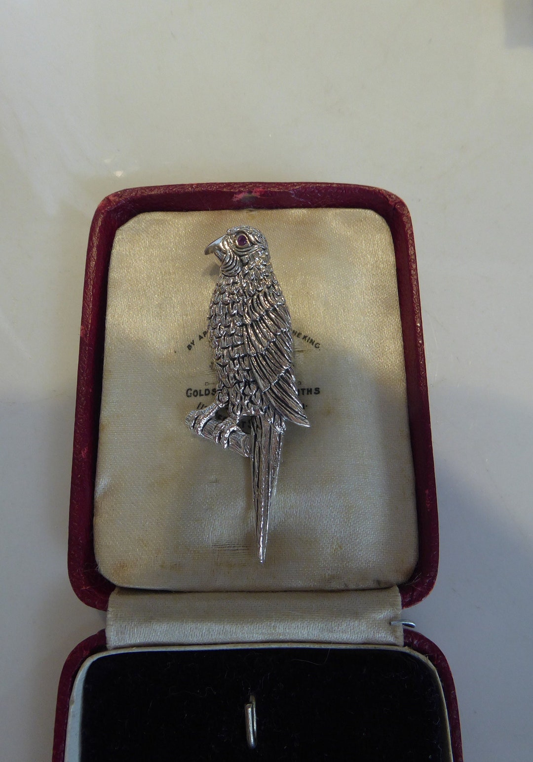 Broche Vintage Unique – Motif Perroquet – Sans Marque – Occasion