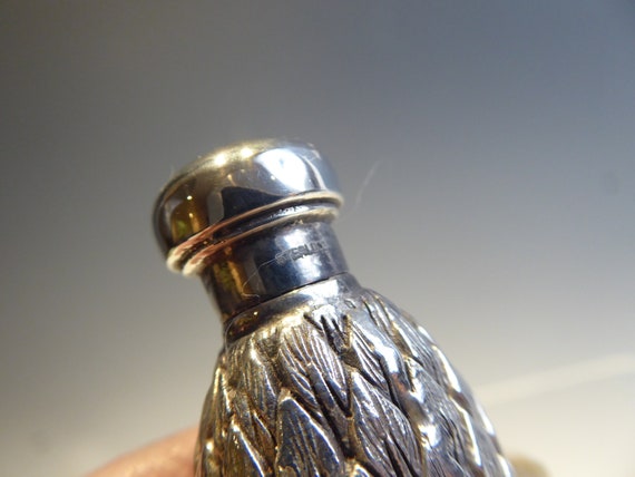Superb solid silver swan head perfume bottle set … - image 7