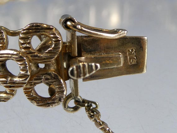 Fine Solid 9ct Gold Opal Bracelet - image 12