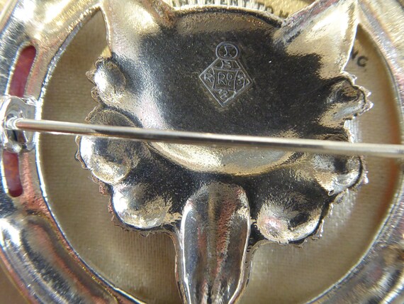 Solid Silver Scottish styled coral & Malachite se… - image 4