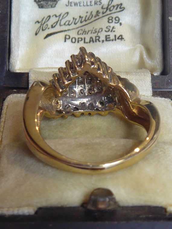 9ct Solid Gold Diamond Cluster Ring - image 7