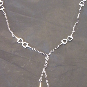 Fine Solid Silver Horse Stirrup Necklace