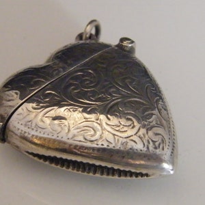 Silver Heart Shaped Vesta case