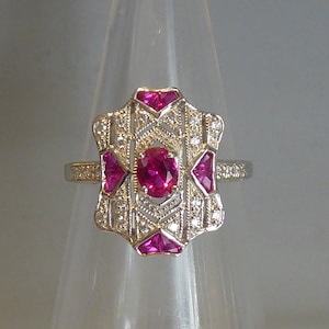 Fine Silver Art Deco Design Ring - Etsy