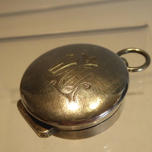 Fine Antique Dated 1867 Asprey Silver Travelling Compass image 9