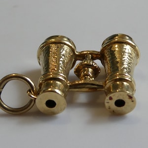 9CT Solid Gold Binoculars Charm Pendant