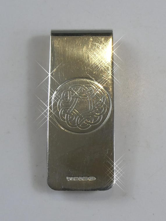 Fine Solid Silver Celtic money Clip - image 4