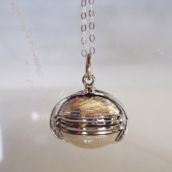 Ball Locket Necklace Etsy