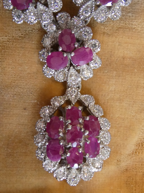 Fine Silver Real Ruby Set Neclace - image 10