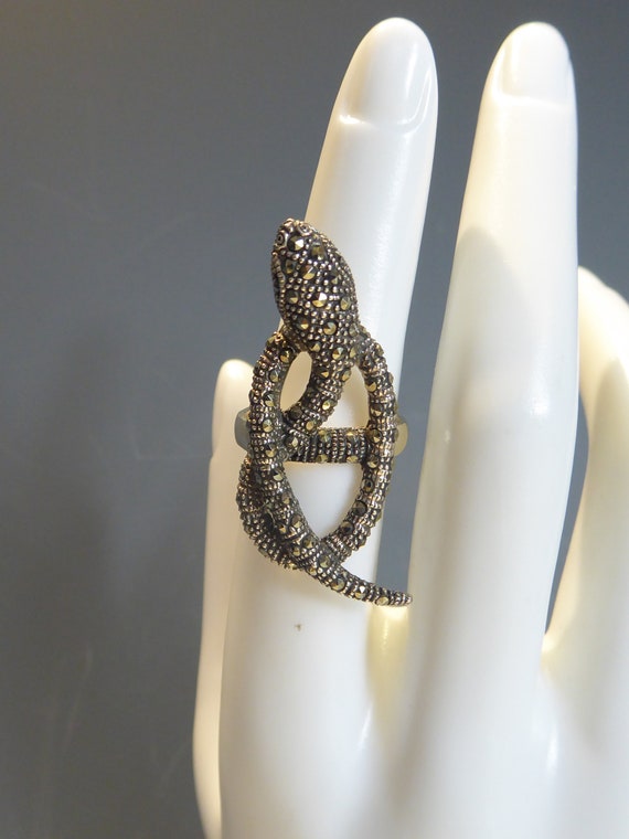 Marcasite snake ring best sale