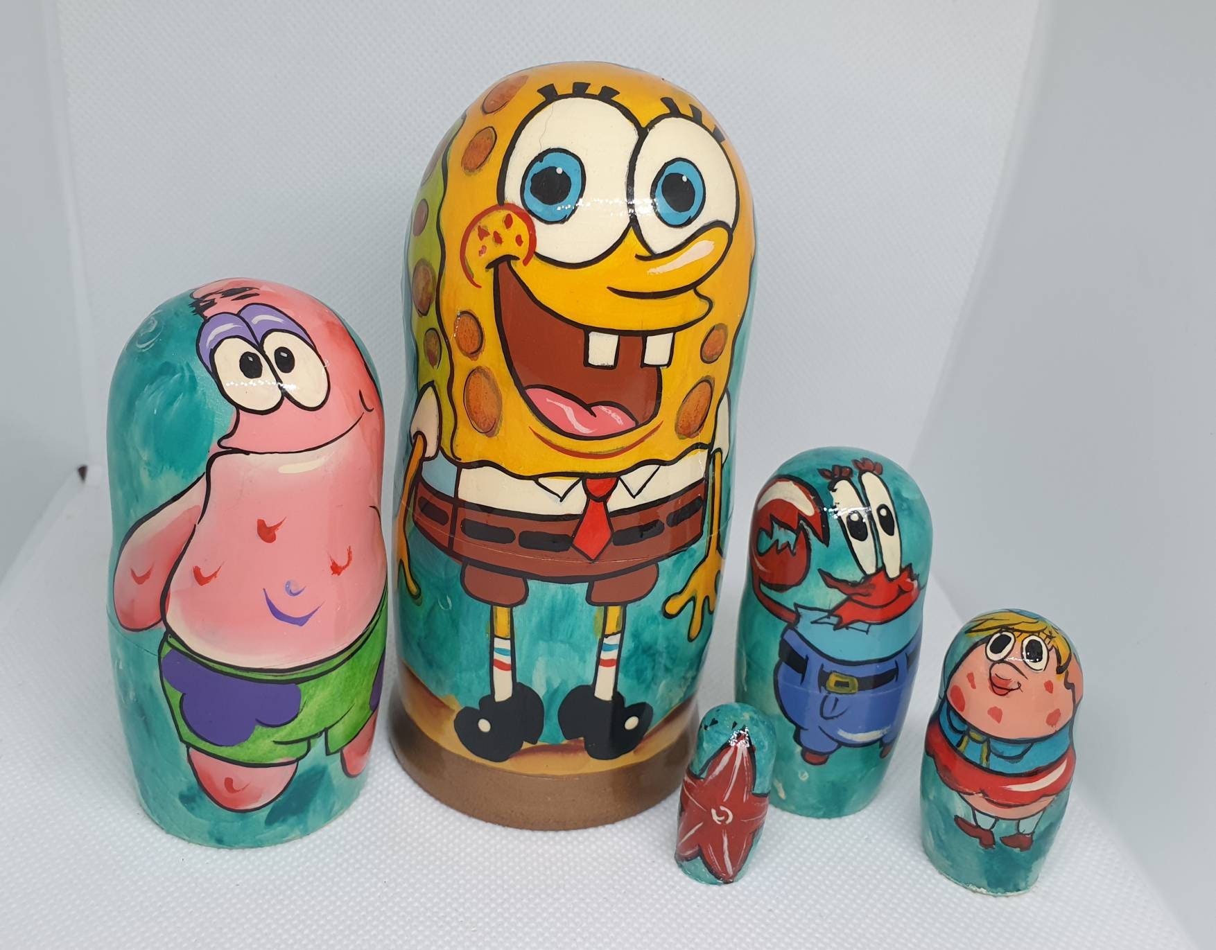 Spongebob nesting dolls matryochka 13cm Etsy