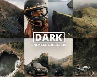 Cinematic Dark Lightroom Presets | Mobile & Desktop | Moody Faded Film | Low-Light and Street Photography (Digital Download)
