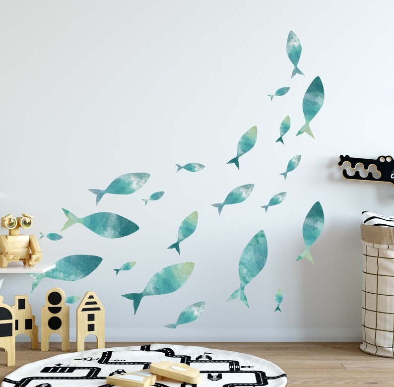 Fish Wall Decal Fish Size Etsy