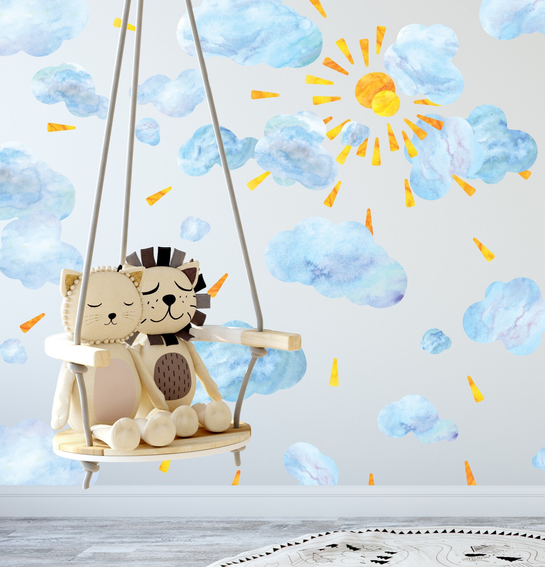 Cloud Wall Decal Etsy