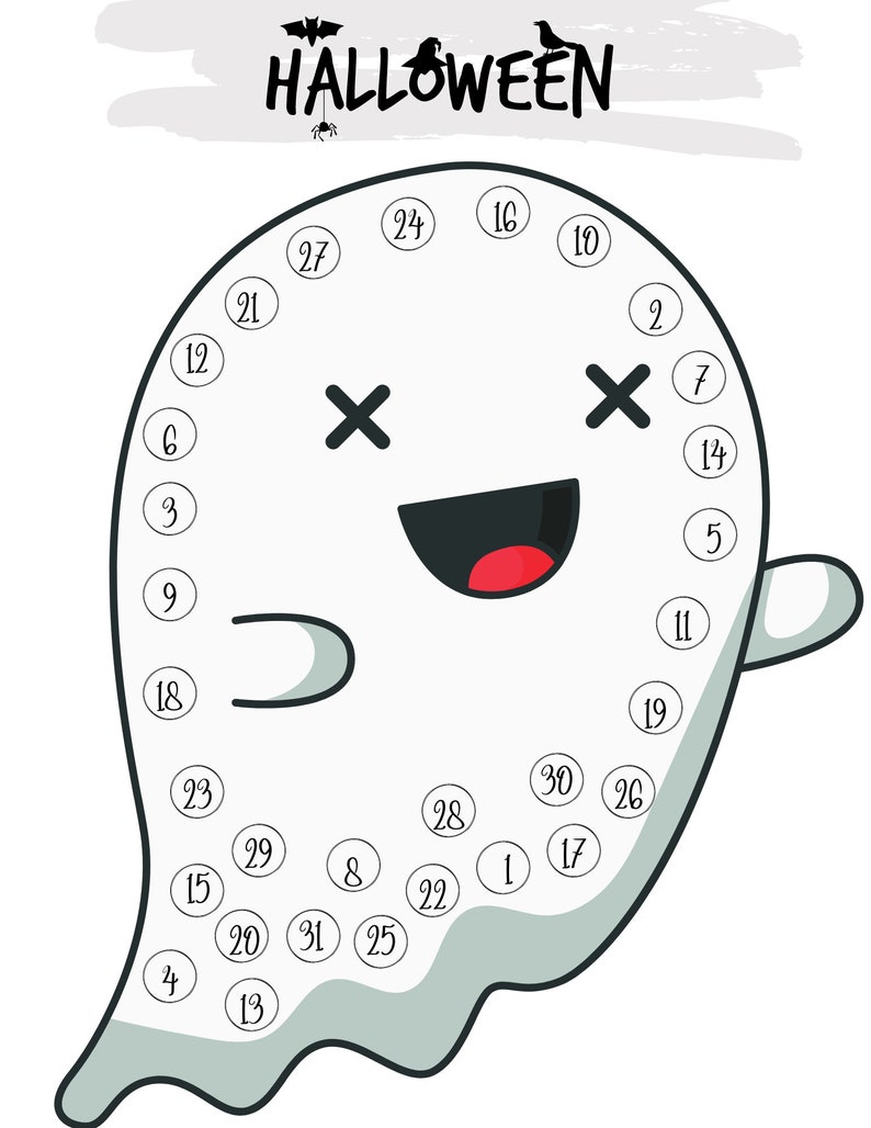 Halloween Advent Calendar Halloween Countdown Halloween Kids Etsy