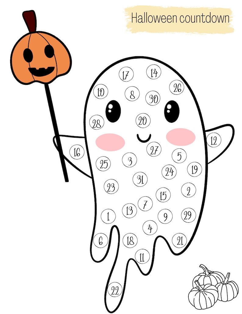 Halloween Advent Calendar Halloween Countdown Halloween Kids Etsy