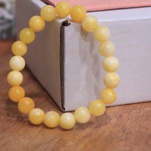 Yellow Jasper Bracelet | Protection Bracelet for Women | Healing Crystal Bracelet | Natural Stone Bracelet  Confidence Jewelry | Gemstone