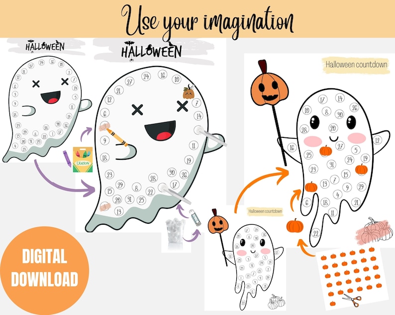 Halloween Advent Calendar Halloween Countdown Halloween Kids Etsy