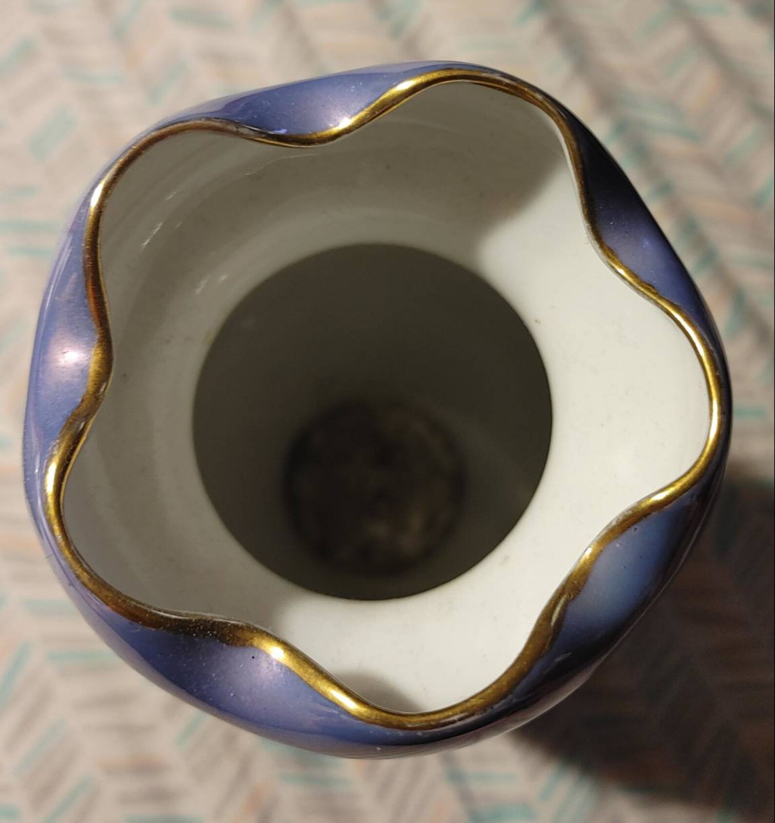 Vintage Noritake blue flower vase Etsy