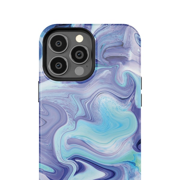 Aqua Marble iPhone Case iPhone 14 Pro Max Case w/ MagSafe iPhone 13 Mini 12 Pro Max 11 iPhone XS Max, XR 8 Plus - Clear | Tough