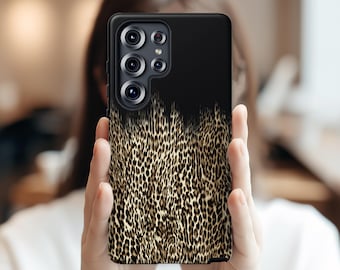 Samsung S26 S25 S24 S23 S22 Ultra Plus Case | Classic Leopard Animal Print | Tough Protective Phone Cover