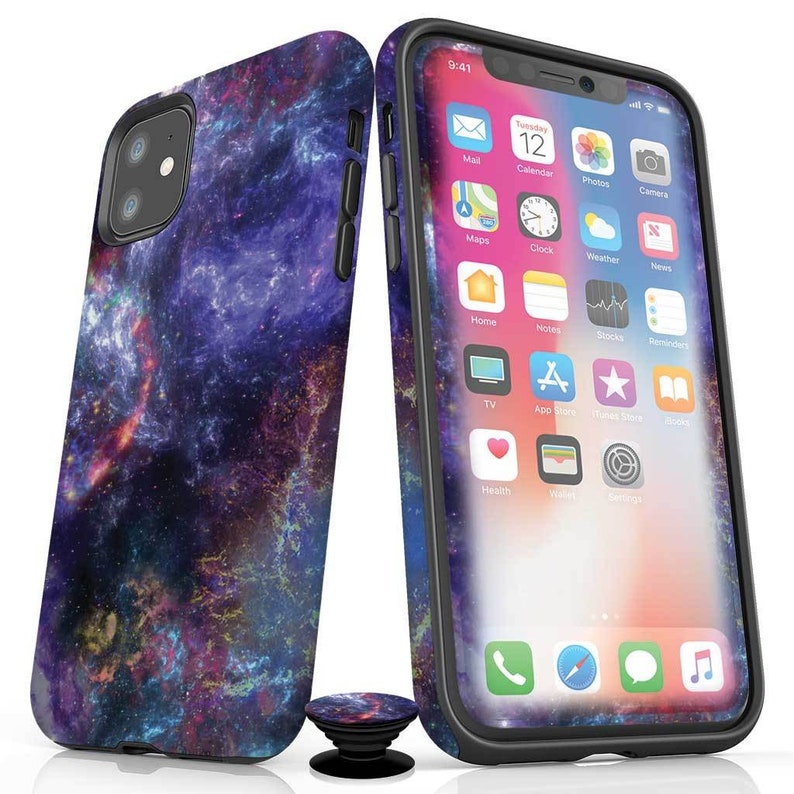 Space Case- 3 Screen Protectors-Phone Grip iPhone 11 iPhone 11 Pro iPhone 11 Pro Max iPhone XS Max Xs iPhone XR iPhone 8 7 6S SE