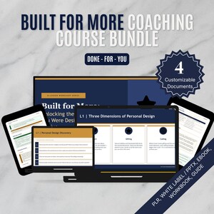 Built for More Course Bundle| Complete Done-for-You 8-Lesson Leadership Development Program| PPTX| Ebook| Workbook| Guide| Instant Download