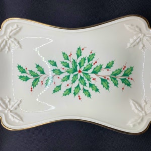 Assiette de service vintage Lenox Holiday Canapé - Tout neuf !