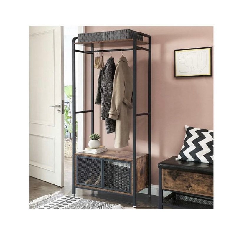 Narrow Hall Tree with Bench and Shoe Storage Rustic Entryway | Etsy