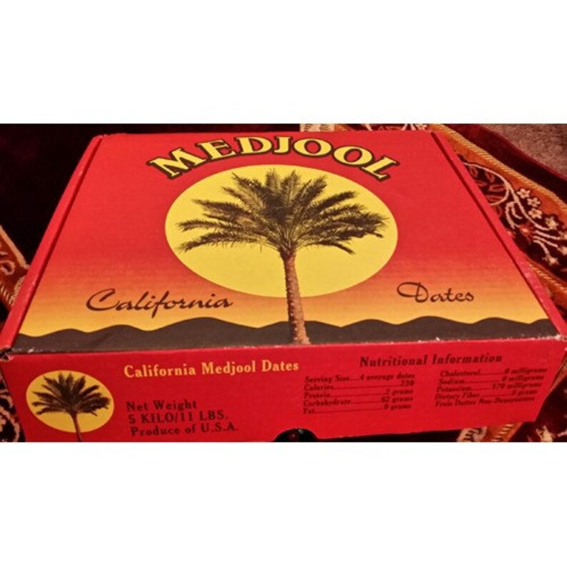 5 Lbs Jumbo Organic Medjool Dates Box Fresh California Etsy