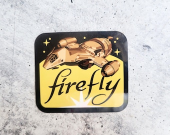 Firefly Serenity Vinyl Sticker: Sci-Fi Space Ship Fan Art