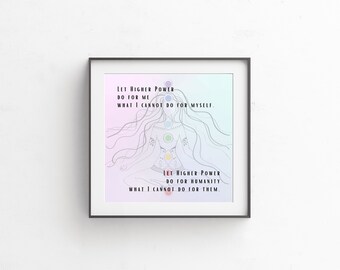 HIGHER POWER - Wall Art.  Instant Print.  Digital Print.  Home Decor. Meditate. Reiki. Spiritual
