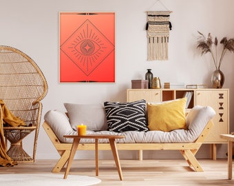 Third Eye Wall Art, MODERN, Sacred Geometry, Vibrant, ECLECTIC, good vibes, spiritual, meditate, yoga, reiki, Instant Download