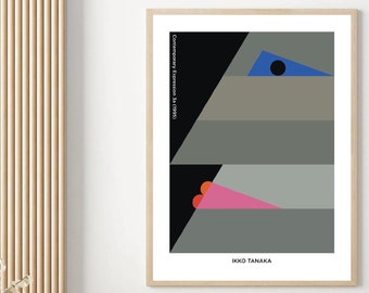 Ikko Tanaka Exhibition Poster, Japanese Modern Art Print
